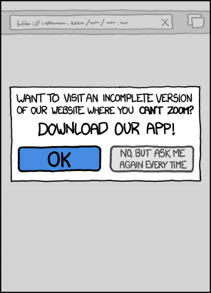 Native mobile applications... an important reminder from XKCD
