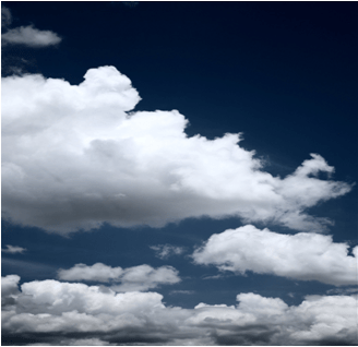 Image of clouds in a deep blue sky